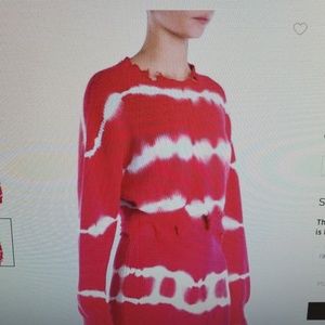 MSGM red the dye sweater priced to sell!!